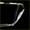 Clear plastic headlight cover with molded ridges and mounting points for nissan navara d40 2005-2015