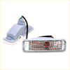 Clear turn signal light for Toyota Hilux LN85 LN100 LN106 with clear rectangular lens and red LED in gray plastic housing