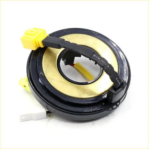 Black and gold circular clock spring airbag coil with yellow plastic connectors for mitsubishi pajero montero 1991-2000