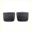 Black rubber clutch brake pedal pads with ribbed textured surface for grip fit nissan datsun fairlady z 280zx s130