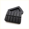 Black silicone clutch brake pedal pads with segmented design for Nissan Datsun Navara D21 King Cab