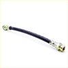Black rubber clutch hose with brass fittings for mazda b2000 b2200 b2600 bravo 1985-2006 shown from back side