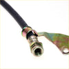 Black rubber clutch hose line with metallic threaded connector and metal bracket for mazda bravo b series use