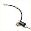 Black rubber clutch hose line with brass fittings and caliper measuring diameter for mazda bravo b series