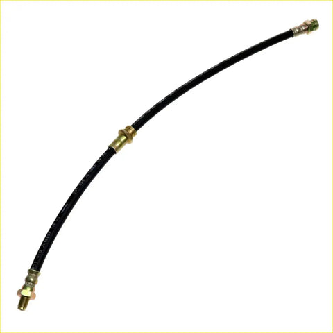 Black rubber clutch hose line kit with brass fittings for Mazda B2000 B2200 B2600 Bravo 1985-1998 back side view