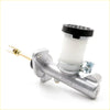 Silver metal clutch master cylinder with black cap translucent reservoir and assaab brand for datsun pathfinder 80-86