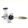 Silver metal clutch master cylinder with white reservoir and black cap for nissan navara d21 king cab 1986-2008