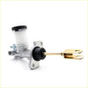 Silver clutch master cylinder for Nissan Pathfinder 720 ute 1979-1986 with black reservoir cap and gold push rod