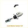 Silver clutch master cylinder for toyota hilux double cab 1997-2005 with white reservoir and black rubber seals 5/8 inch