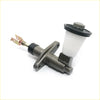 Gray metallic clutch master cylinder with white reservoir and black cap for toyota hilux ln series 2l engines 1979-1988