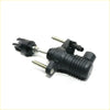 Black plastic clutch master cylinder for toyota hilux revo 2015-2023 with threaded metal bolts and ribbed body
