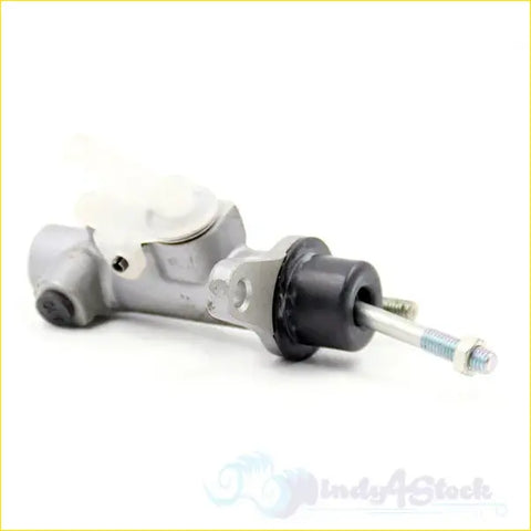 Silver metal clutch master cylinder with black rubber boot and threaded rod for Toyota HiluxSmart kun26 2008-2010 back view