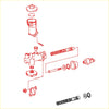 Red line drawing of clutch master cylinder assembly diagram for toyota rush daihatsu terios 2006-2018 use