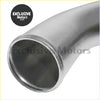 Shiny metallic cold side intercooler pipe upgrade kit with smooth curved design for 2011-2016 ford f-250 f-350
