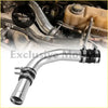 Silver metallic intake manifold runner with black rubber gaskets and clamps for 2011-2016 ford f-250 f-350 intercooler pipe kit