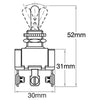 Cole Hersee Toggle Switch On/Off/On Spdt Rated 25A 12V