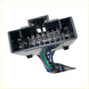 Backside of black plastic combination indicator stalk switch right hand with colored wires for mitsubishi cars