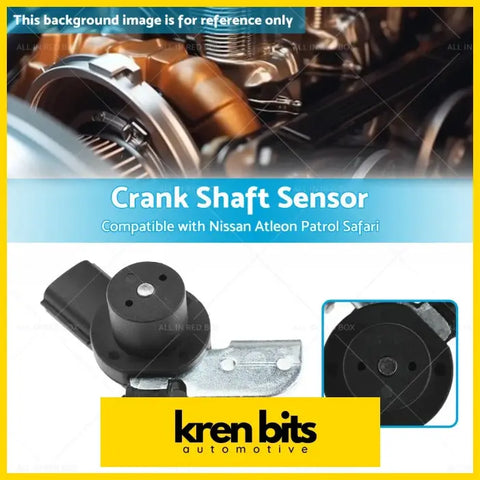Black plastic and metal common rail crank angle sensor with rectangular connector for nissan patrol gu y61 back side