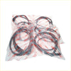 Black rubber weatherstrip gaskets in clear plastic with red toyota branding for hilux 4d 1988-1997