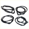 Black rubber window seal strips complete weatherstrip 6 pcs for Toyota Hilux 4D 1988-1997 automotive use