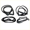Black rubber window seal strips complete weatherstrip 6 pcs for Toyota Hilux 4D 1988-1997 automotive use