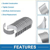 Set of ten silver metallic crankshaft bearings with durable anti corrosion finish for toyota crown connecting rod