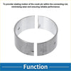 Silver metallic crankshaft bearing with split design and engraved markings from connecting rod bearing set for toyota crown 12 pcs