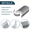 Set of ten silver metallic crankshaft bearings with polished finish and ridged inner surfaces for toyota land connecting rod