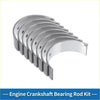 Set of seven polished silver metallic connecting rod bearings with precise edges for toyota rav4 1998-2008
