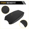 Black faux leather car armrest cover with stitched edges for toyota tacoma console lid from 2016 to 2023