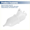 White plastic coolant radiator reservoir tank with molded contours and metal cap for toyota hilux vigo 2005 2015