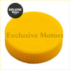 Bright yellow plastic coolant reserve cap with ribbed base for nissan patrol gu y61 navara d22 200sx 2000-2006