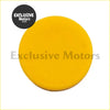 Bright yellow circular coolant reserve cap with textured ribbed edge for nissan patrol gu y61 navara d22 2000-2006
