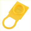 Bright yellow silicone oil cap removal tool with loop handle for coolant reservoir cap on grand cherokee patriot dakota caliber