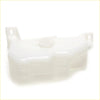 White plastic coolant reservoir for datsun nissan ute 1979-1987 with molded mounting brackets and central cap