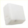 White plastic coolant reservoir for mazda bravo b2000 with rounded edges and vertical side ridges