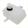 Translucent white plastic coolant reservoir tank with black and yellow cap for mazda bt50 pro 2011-2020