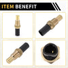 Gold-colored metal coolant temperature sensor with black plastic housing and threaded connections for toyota 4runner