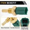 Gold-colored brass engine coolant temperature sensor with green connector for toyota land cruiser 1989-2011