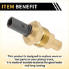 Gold-colored metal coolant temperature sensor with gray plastic housing for toyota land cruiser 1993-1997