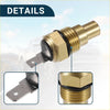 Brass-colored coolant temperature sensor for toyota pickup with hex head threaded body and black rubber seal