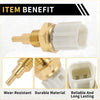 Coolant temperature sensor for toyota tundra 2002-2005 gold-colored brass with white plastic connector housing