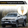 Coolant temperature sensor for toyota tundra 2002-2005 with white and brass body and threaded metal tip gold tone