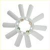 White plastic radiator fan blade with ten blades and metallic mount for toyota hilux 3.0l 2005-2015