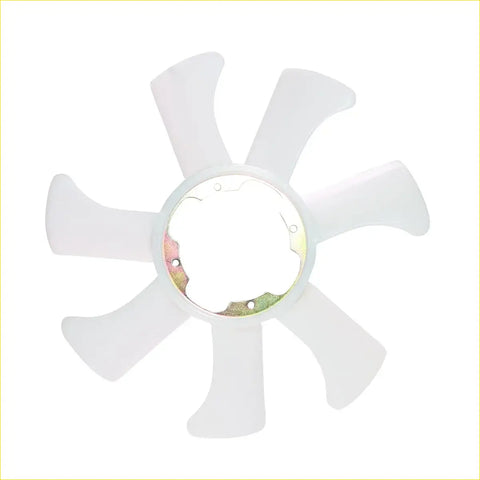 White plastic cooling fan blade with metallic hub for nissan terrano pathfinder wd21 td27 1986-1995