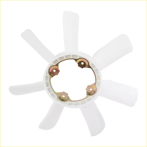 White plastic cooling radiator fan blade with metallic hub for nissan navara d22 yd25 1997-2004