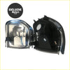 Chrome finished corner light for toyota land cruiser fj80 lc80 with clear lens black housing and visible mounting brackets
