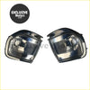Corner light for Toyota Land Cruiser FJ80 LC80 with black plastic and glass turn signal, clear lens, chrome trim