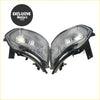 A pair of sleek chrome corner light motorcycle headlights with clear lenses for toyota land cruiser fj80 lc80