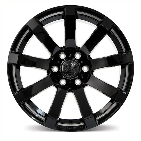 Black glossy finish covet rv3 alloy wheel with multi-spoke design and magnet logo center cap 20x9.5 size